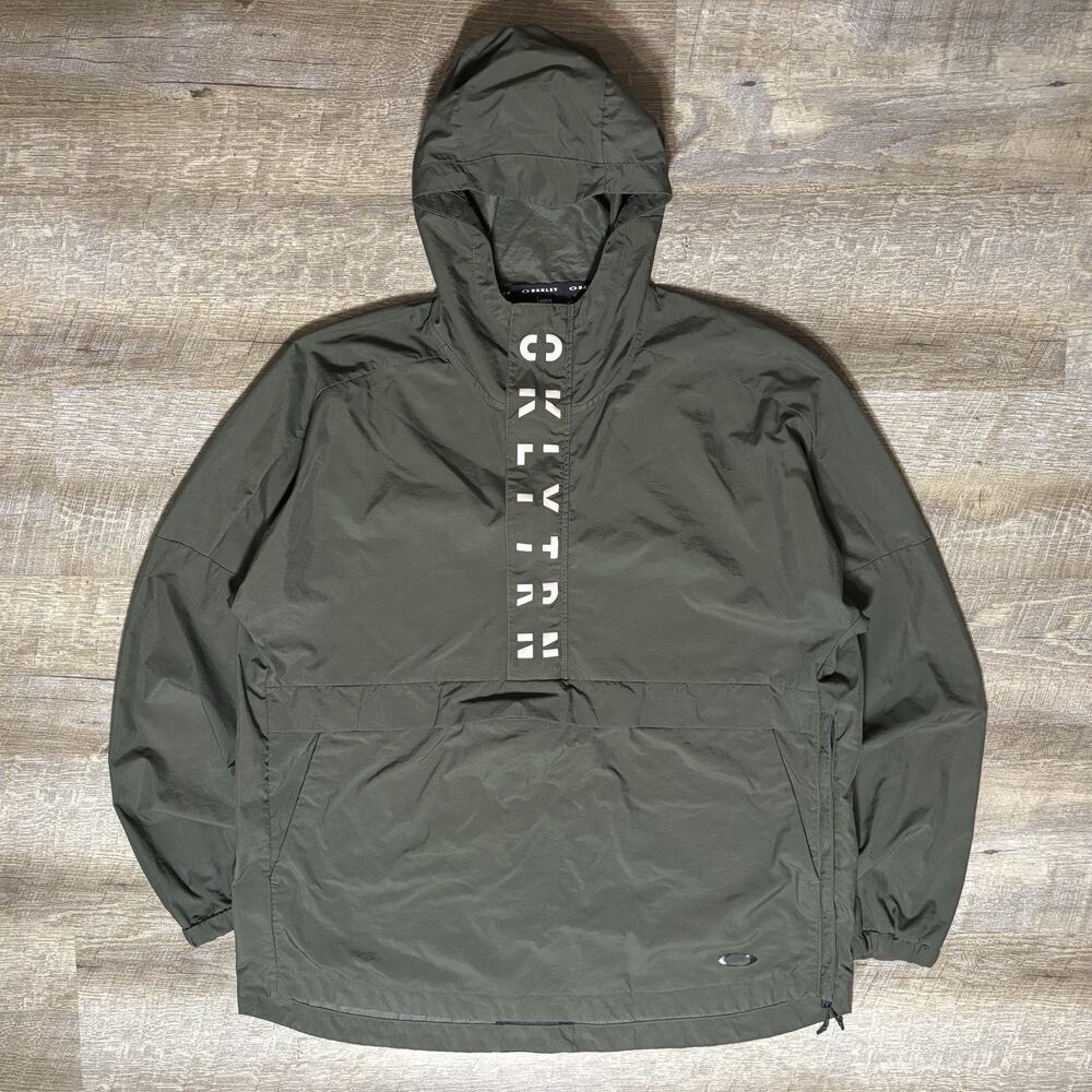 Oakley Windbreaker Jacket Men's XL Army Green Hooded Outdoor Technical Tactical